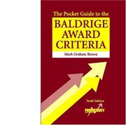Cover of: The Guide To The Baldrige Award Criteria (Pocket Guide to the Baldrige Award Criteria)