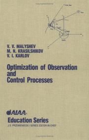 Cover of: Optimization of observation and control processes