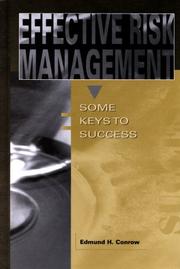 Cover of: Effective Risk Management by E. H. Conrow, Edmund H. Conrow