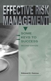 Cover of: Effective Risk Management: Some Keys to Success