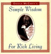 Cover of: Oseola McCarty's simple wisdom for rich living. by Oseola McCarty