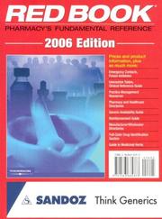 Cover of: 2006 Redbook: Pharmacy's Fundamental Reference (Red Book Drug Topics)