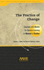 Cover of: The practice of change: concepts and models for service-learning in women's studies