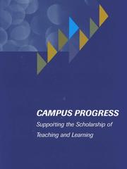 Cover of: Campus Progress: Supporting the Scholarship of Teaching and Learning