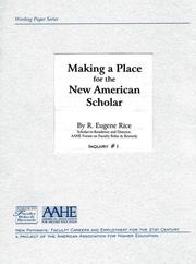 Cover of: Making a Place for the New American Scholar (New Pathways Series)