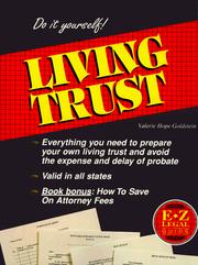 Cover of: The E-Z legal guide to living trust