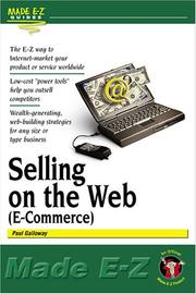 Cover of: Selling on the Web (E-Commerce) (Made E-Z Guides)