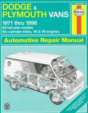 Cover of: Dodge & Plymouth vans automotive repair manual