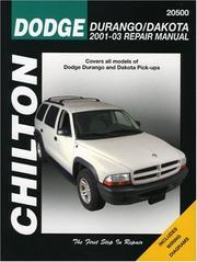 Cover of: Dodge Durango & Dakota: 2001 through 2003 (Chilton's Total Car Care Repair Manual)