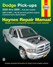 Dodge pick-ups automotive repair manual by John A Wegmann