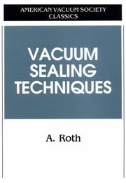 Cover of: Vacuum sealing techniques