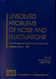 Cover of: Unsolved Problems of Noise and Fluctuations: UPoN