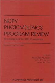 Cover of: NCPV Photovoltaics Program Review by 