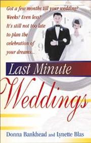 Cover of: Last minute weddings [electronic resource]