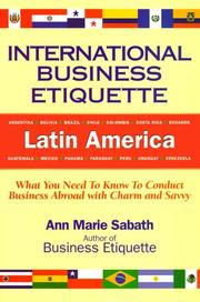 Cover of: International business etiquette. by Ann Marie Sabath