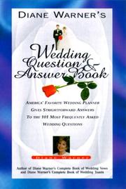 Cover of: Diane Warner's Wedding Question and Answer Book by Diane Warner