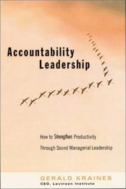 Cover of: Accountability Leadership  by Gerald Kraines