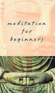 Cover of: Meditation for Beginners by 