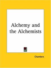 Cover of: Alchemy and the Alchemists