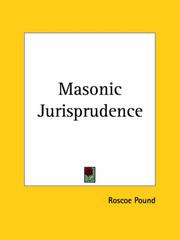 Cover of: Masonic Jurisprudence by Roscoe Pound