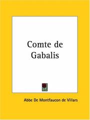 Cover of: Comte de Gabalis | Abbe N. De Montfaucon De Villars