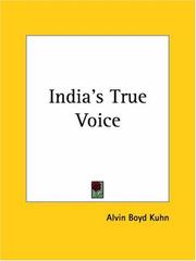 Cover of: India's True Voice