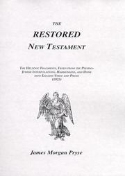 Cover of: The Restored New Testament by James Morgan Pryse