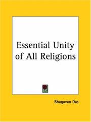 Cover of: Essential Unity of All Religions