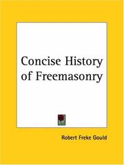 Cover of: Concise History of Freemasonry