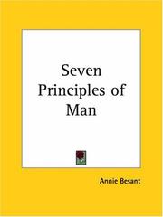 Cover of: Seven Principles of Man by Annie Wood Besant, Annie Wood Besant