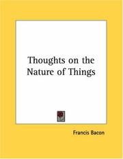 Cover of: Thoughts on the Nature of Things