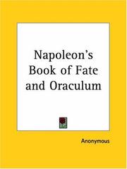 Cover of: Napoleon's Book of Fate and Oraculum by Anonymous