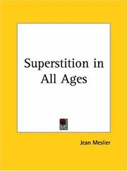 Cover of: Superstition in All Ages by Jean Meslier