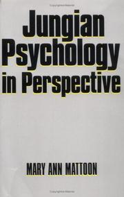 Cover of: Jungian psychology in perspective by Mary Ann Mattoon