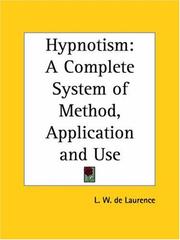 Cover of: Hypnotism by L. W. de Laurence