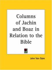 Cover of: Columns of Jachin and Boaz in Relation to the Bible
