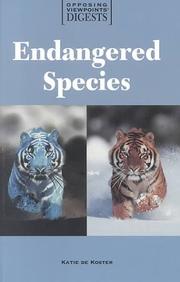 Cover of: Endangered species by Katie De Koster