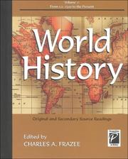 Cover of: World History: Original and Secondary Source Readings  by 