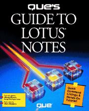 Cover of: Que's guide to Lotus notes