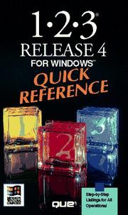 Cover of: 1-2-3 release 4 for Windows quick reference by Joyce J. Nielsen