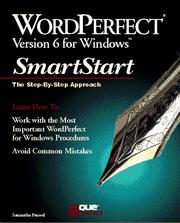 Cover of: Wordperfect Version 6 for Windows: The Step-By-Step Approach (SmartStart)