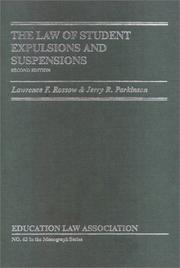 Cover of: The Law of Student Expulsions and Suspensions (No. 62 in the Monograph Series)