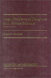 Cover of: Legal Problems of Religious and Private Schools by Ralph D. Mawdsley