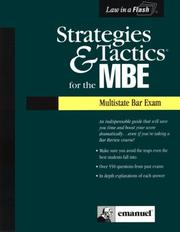 Cover of: Strategies & tactics for the MBE by 