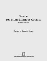 Cover of: Syllabi for music methods courses