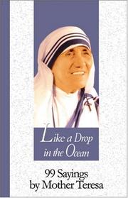 Cover of: Like a drop in the ocean by Saint Mother Teresa