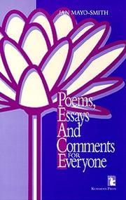 Cover of: Poems, essays, and comments for everyone by I. Mayo-Smith