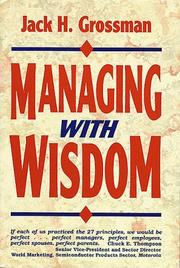 Cover of: Managing with wisdom