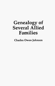 Cover of: The Genealogy of Several Allied Families | Charles Owen Johnson