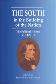 Cover of: The History of the Southern States: The Political History (South in the Building of the Nation Vol. 2)